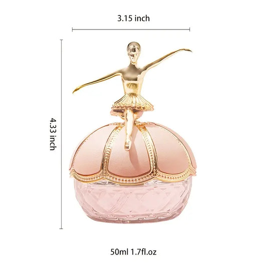 Elegant Ballet Dancer Eau De Parfum for Women, 1.7fl. oz - Pink with Golden Cap