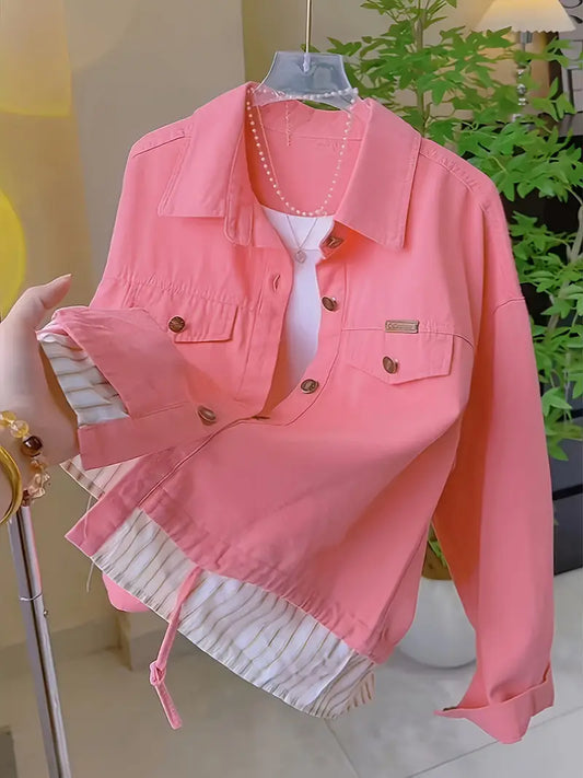 Plus Size Pink Jacket