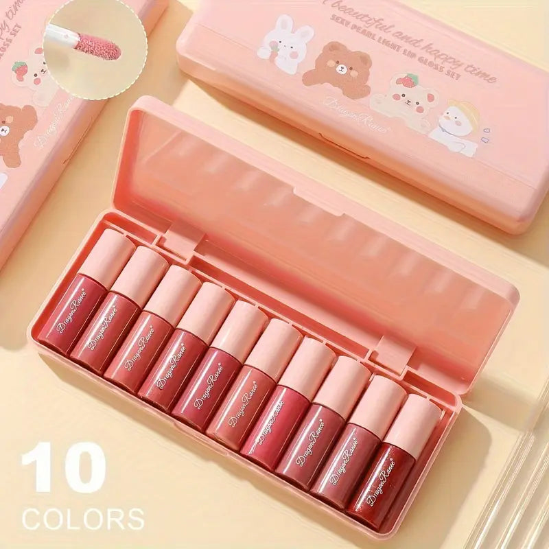 10 Colors Mini Velvet Lip Tint Set,