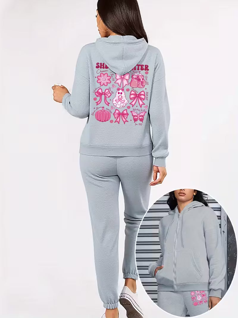 Graphic Print Two Piece Set