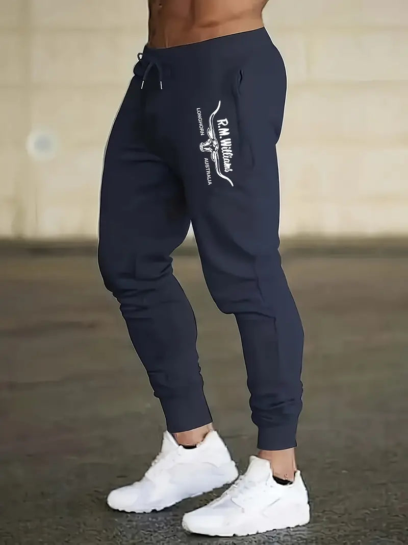 Men's Casual Sports Pants with Drawstring,