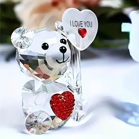 Enchanting Crystal Bear Sculpture
