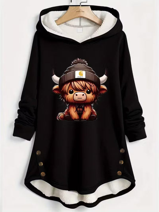 Women's Black Hoodie Sweatshirt