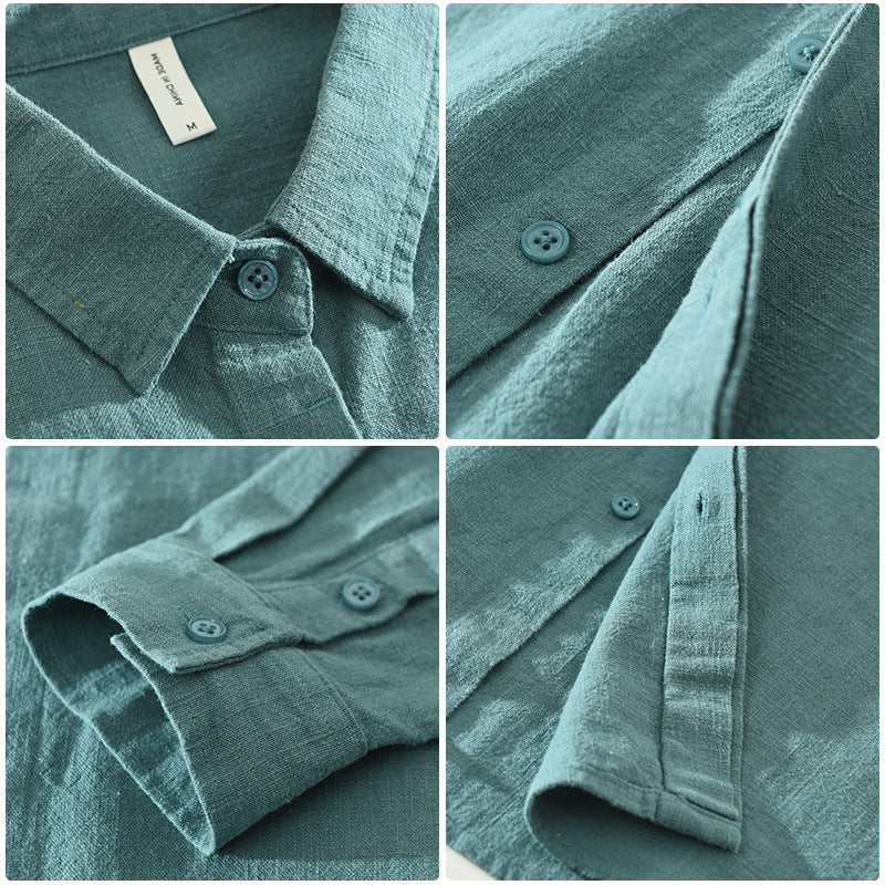 Men’s Linen Collar Shirt