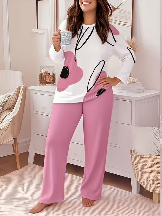 Plus Size Women's Pajama Set,