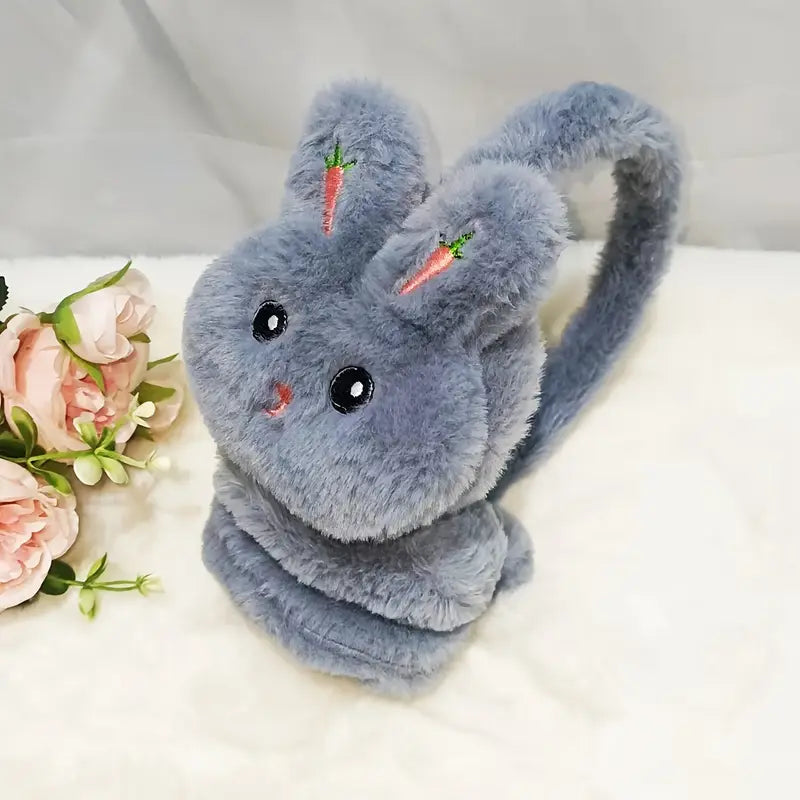 Women's Plush Bunny Ear Warmers