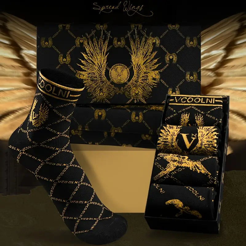 Men's Luxury Cotton Dress socks 4 pack