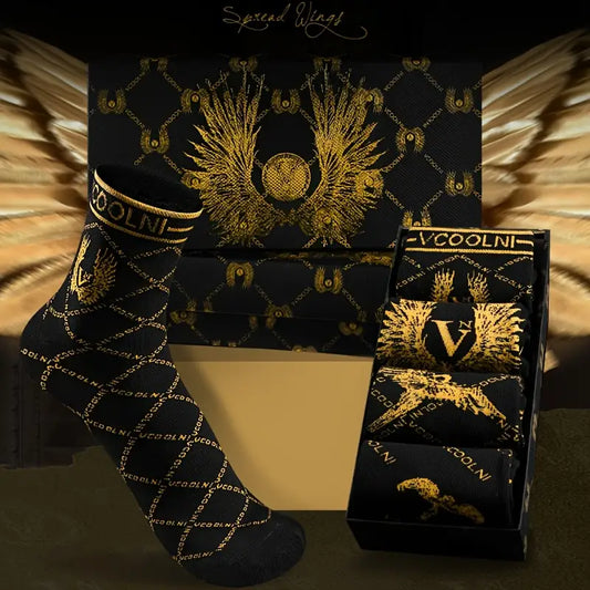 Men's Luxury Cotton Dress socks 4 pack