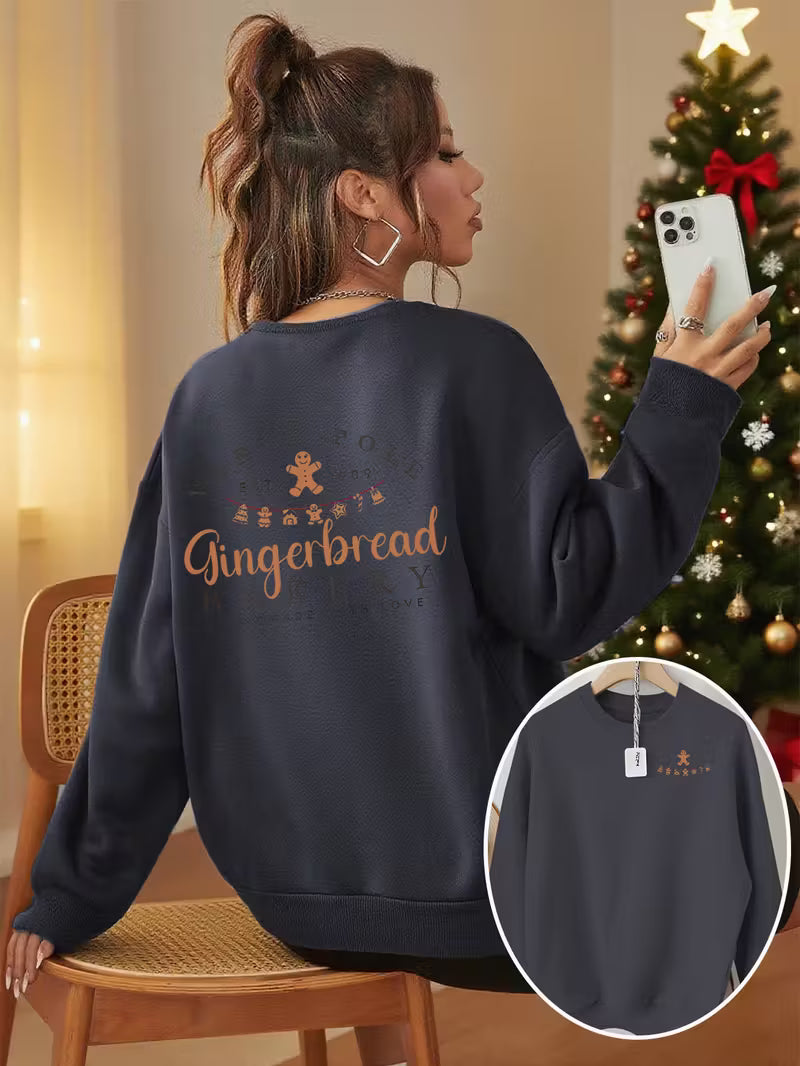 Women'S Christmas Gingerbread Bakery Sweatshirt