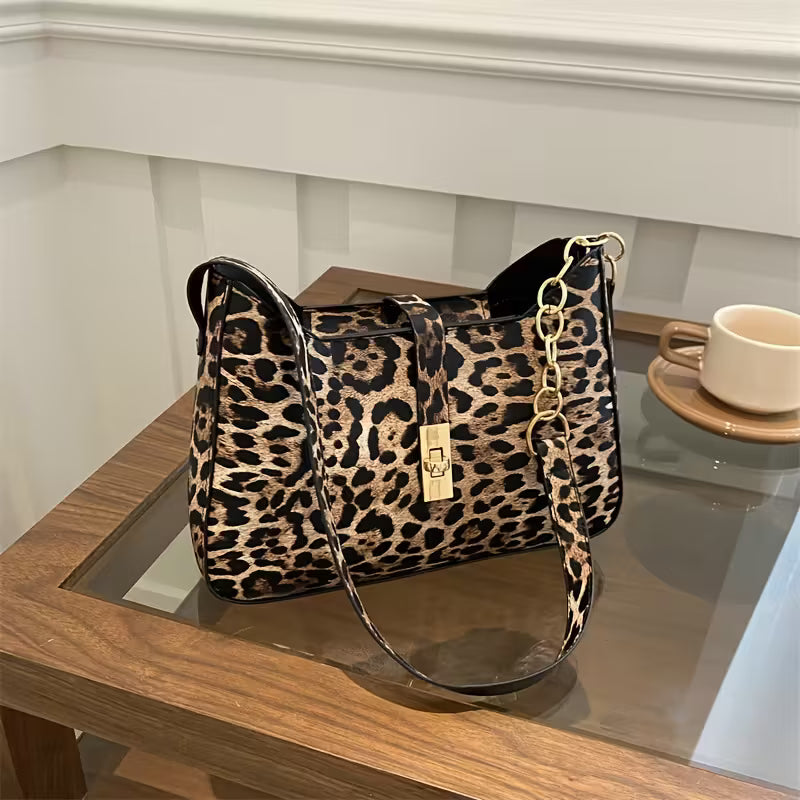 New Fashion Casual Leopard Print Shoulder Bag for Women,