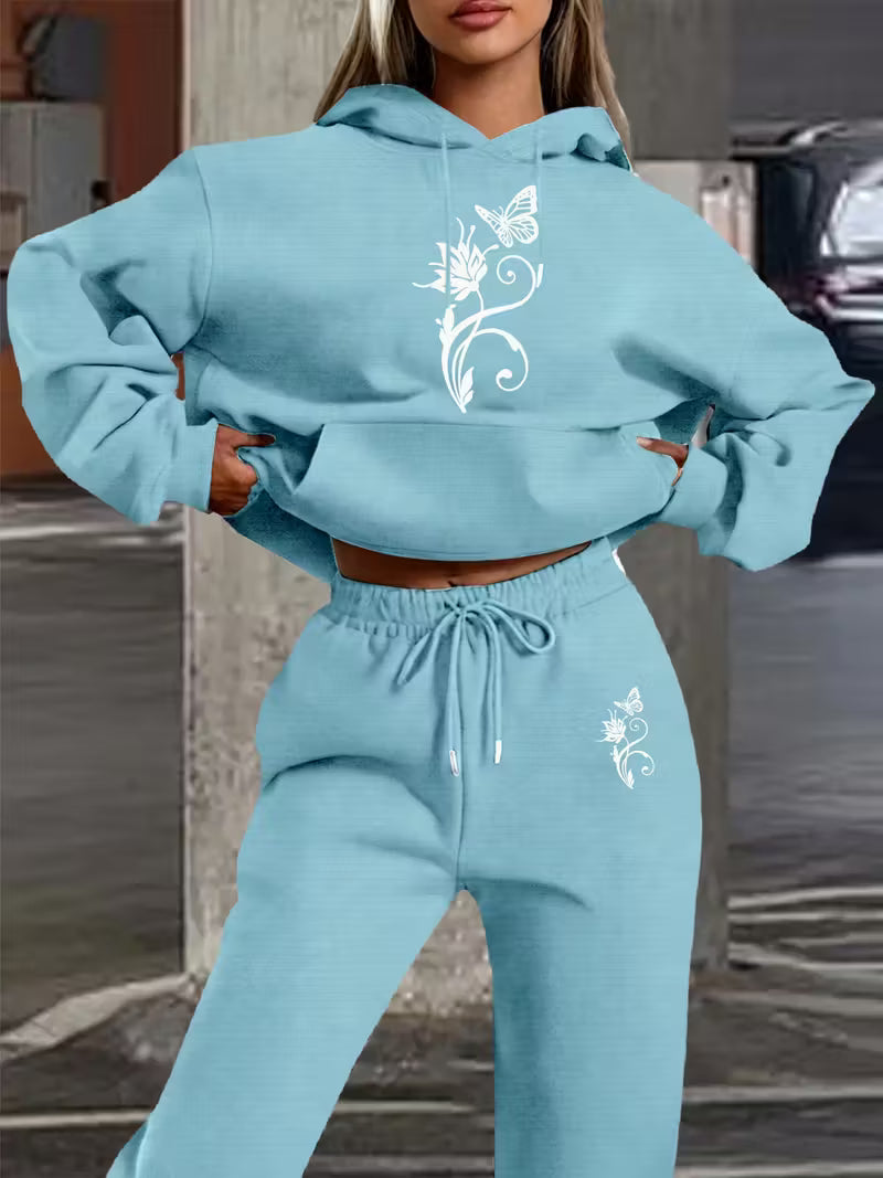 New Butterfly Floral Pattern swear Set,