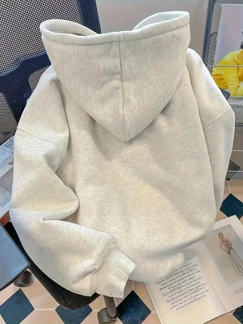 Pocket Leopard Print Bow Pattern Hoodie