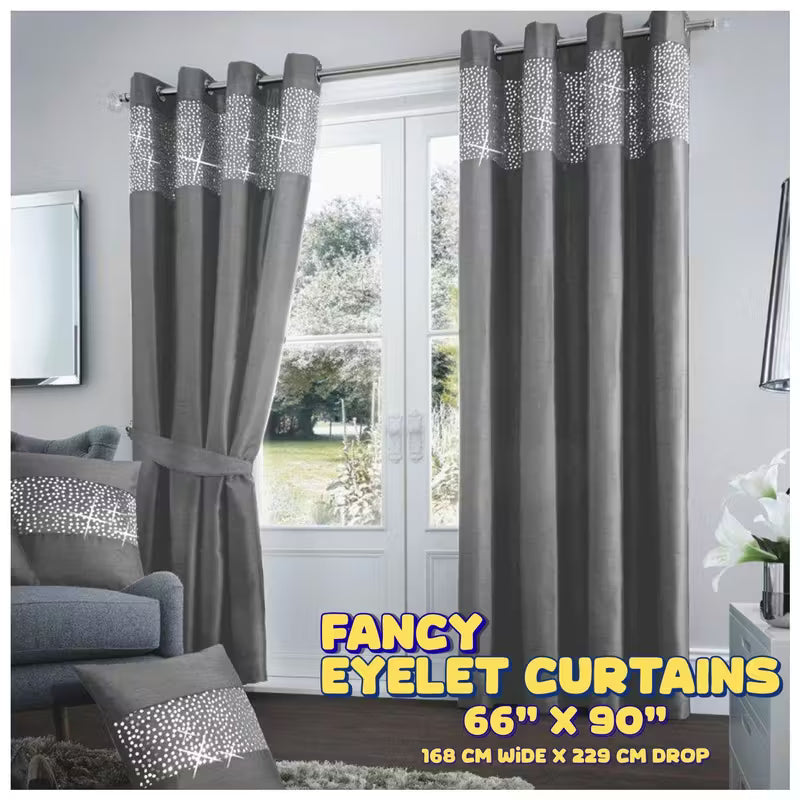 Window Curtains with Matching Tiebacks 66"x90" (168cm x 229cm)