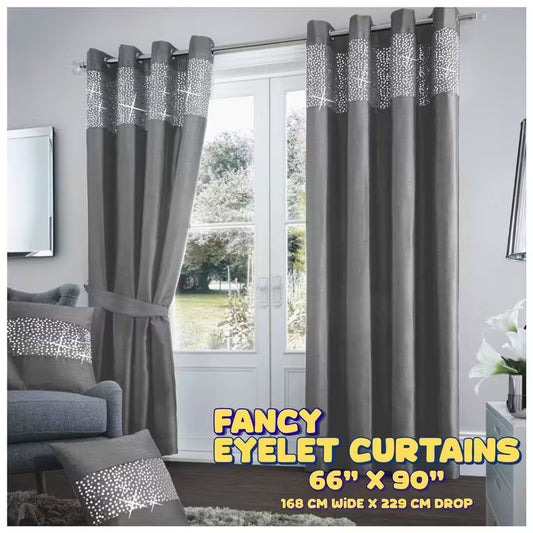 Window Curtains with Matching Tiebacks 66"x90" (168cm x 229cm)