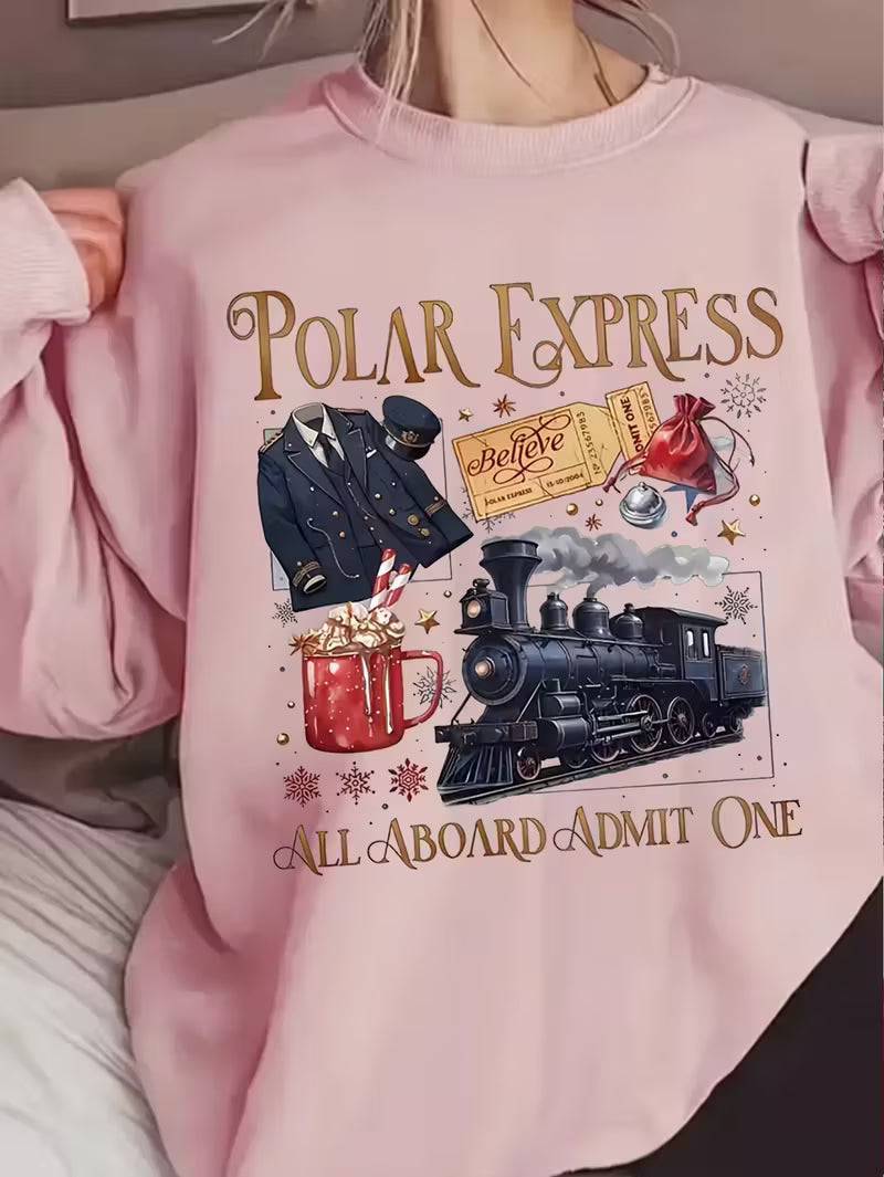 Women'S Polar Express Christmas Sweater