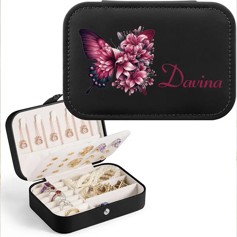 Personalized Butterfly Jewelry Box with Custom Name