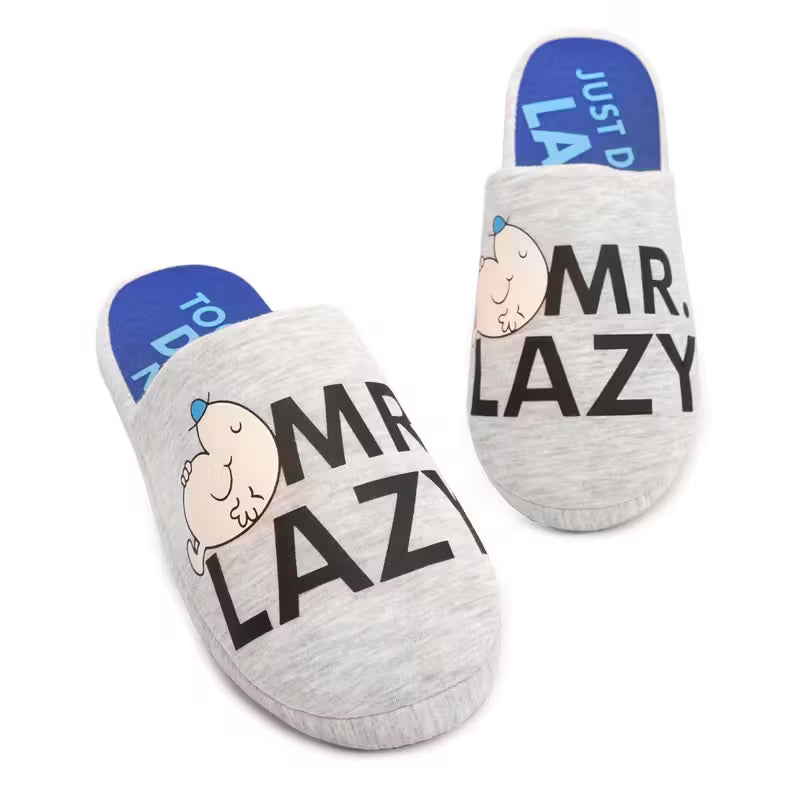 Mr. Men Mr Lazy Slippers for Men