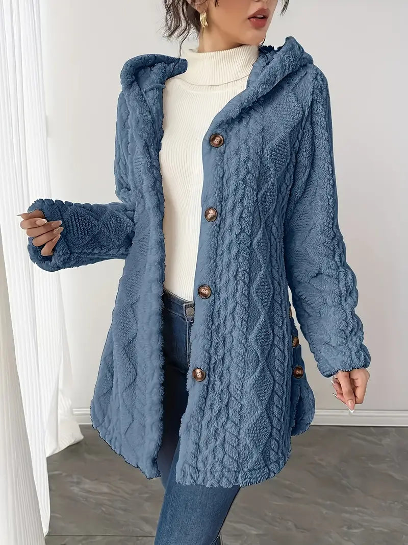 Women'S Elegant Hooded Cardigan