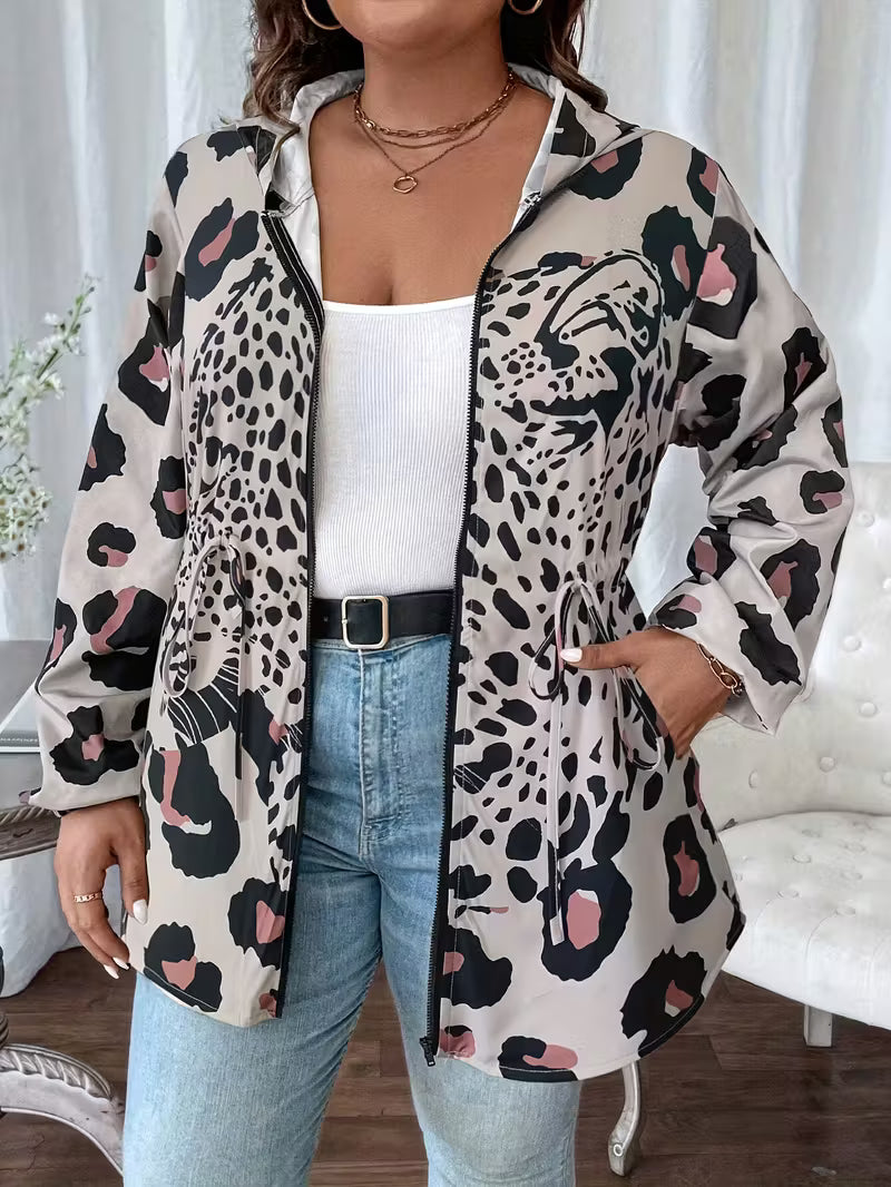 Women's Elegant Retro Full-Zip Hooded Jacket