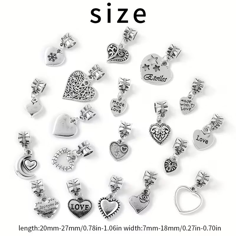 30pcs Love Heart Charm Set