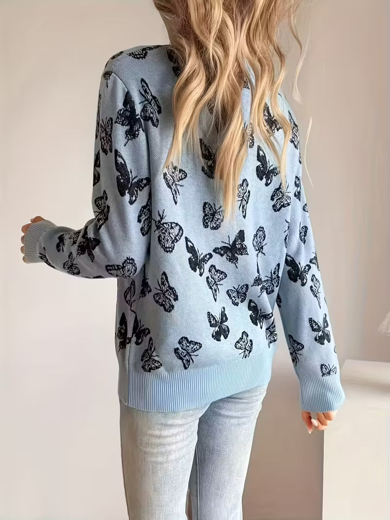 Butterfly Pattern Women's Cardigan