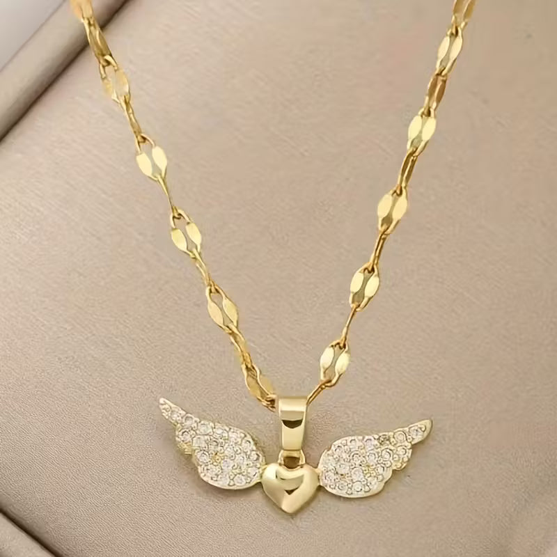 Stylish Creative Heart Pendant Stainless Steel Necklace