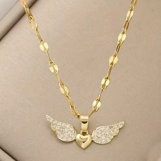 Stylish Creative Heart Pendant Stainless Steel Necklace