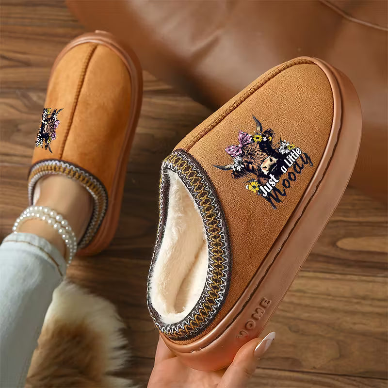 Women's & Men's Scottish Highland Cow Slippers