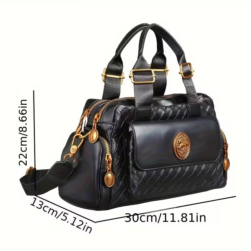 Elegant Black Quilted Crossbody Bag