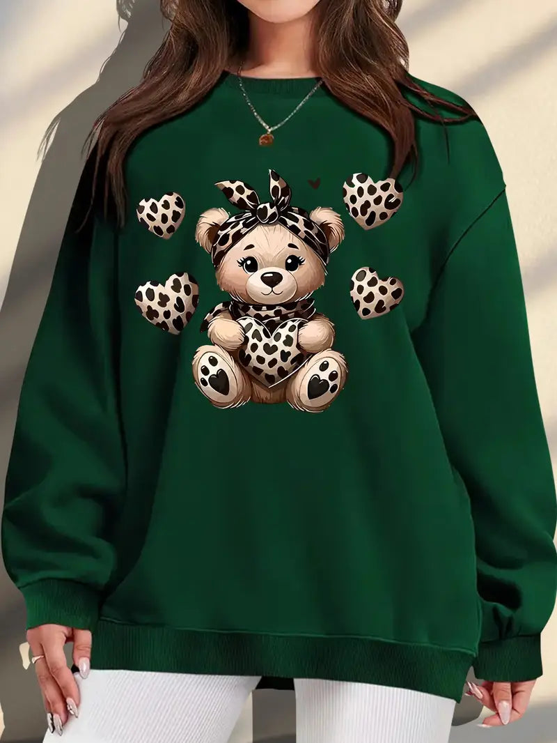 Women's Plus-Size Oversized Casual Round Neck Sweatshirt