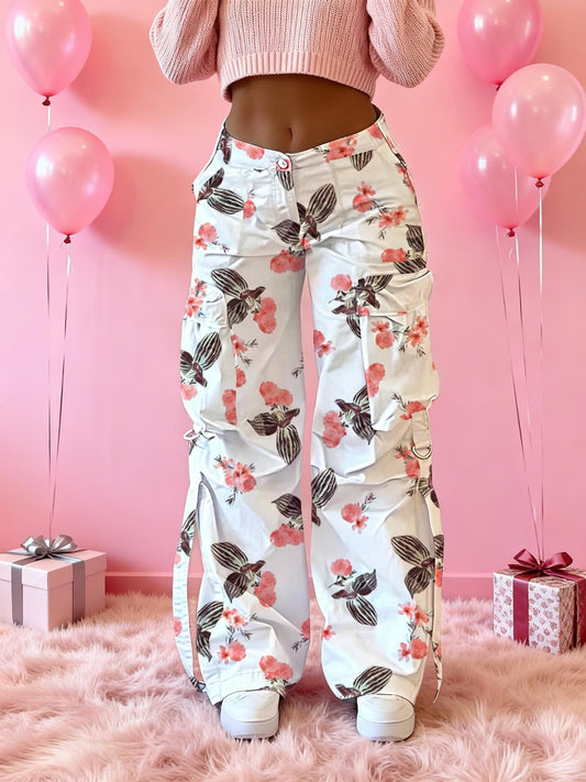 Casual Minimalist Commuter Printed Cargo Pants