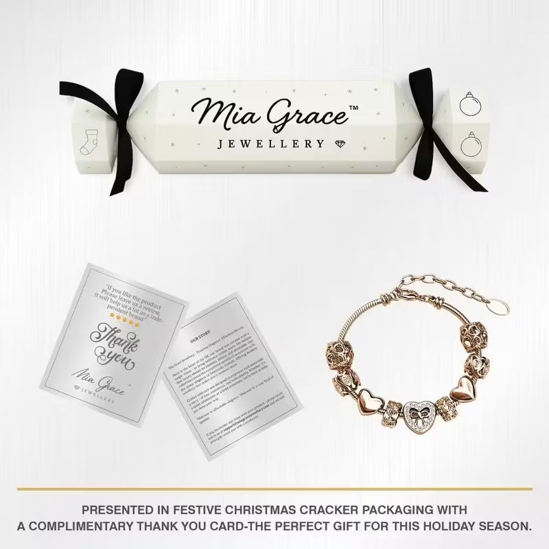 MGJ™ Women'S Heart Charm Bracelet with Austrian Crystals