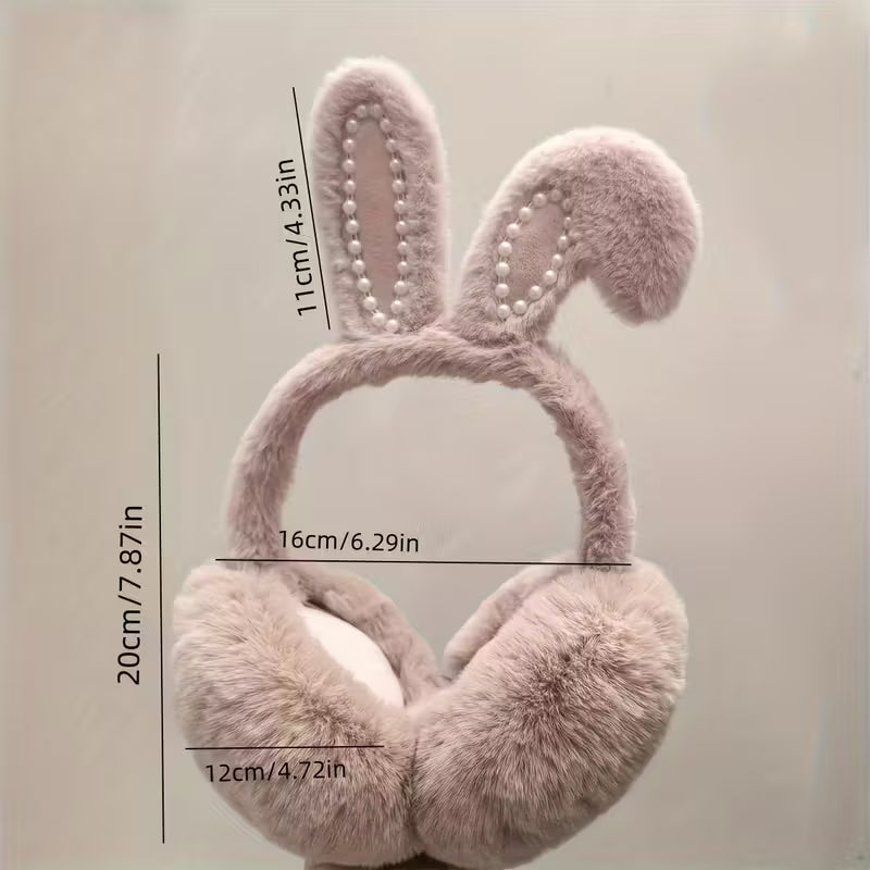 1pc Winter Bunny Ear Warmers,