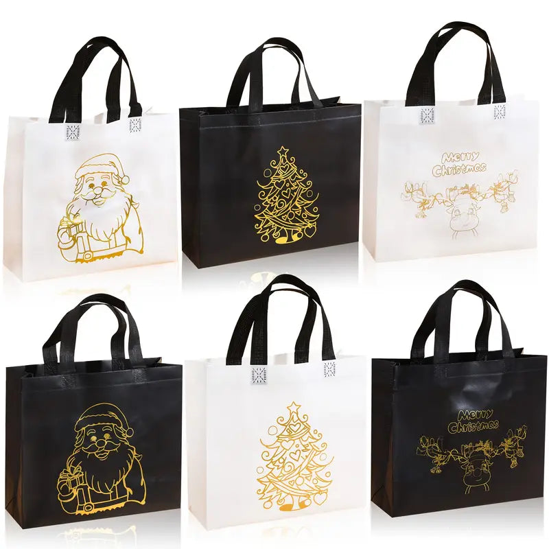 6 pcs Reusable Christmas Gift Bags