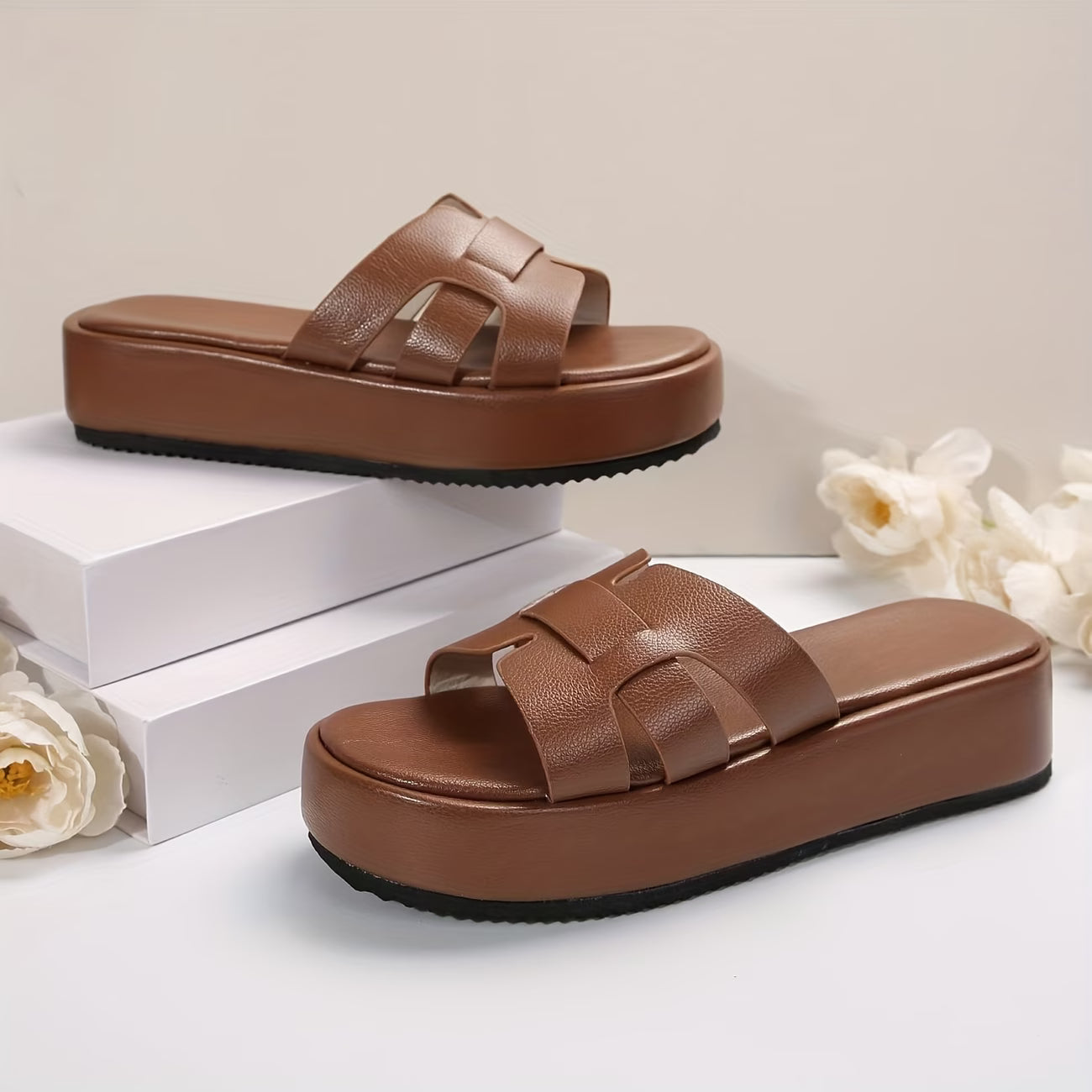 Casual Versatile Lightweight Open-Toe Thick-Soled Sandals,