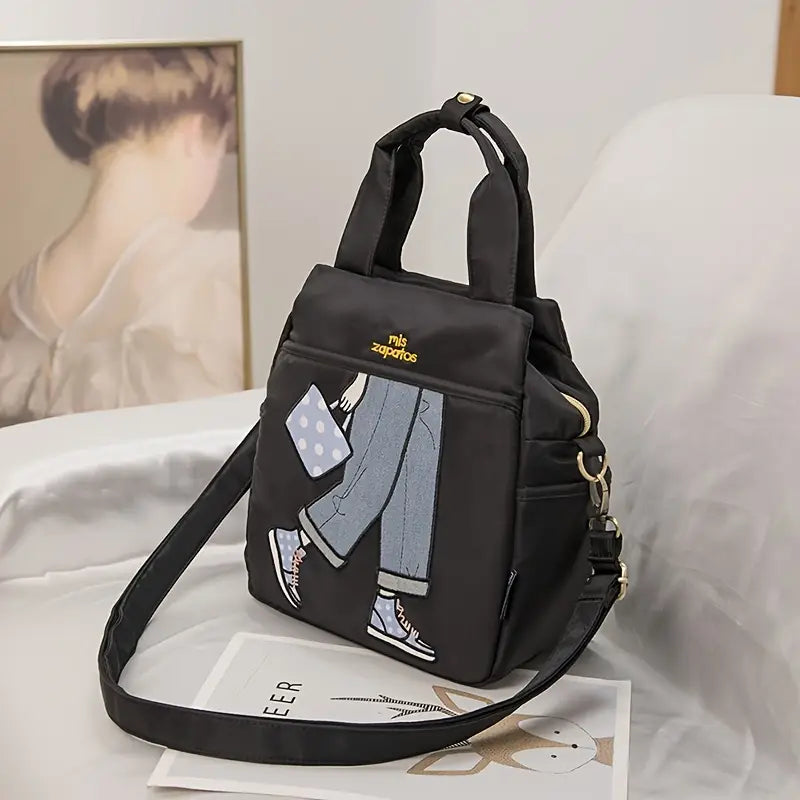 Women'S Floral Print Nylon Backpack