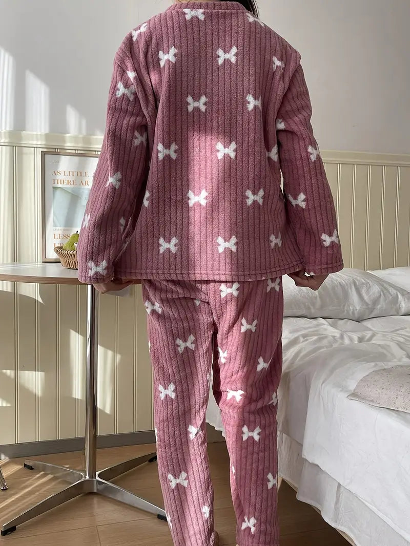 Two-Piece Minimalist Fashion Autumn/Winter Pajama Set
