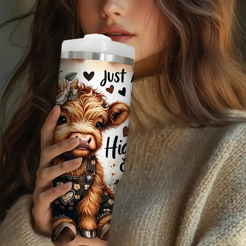 1pc 30Oz, with Lid And Straw, cup