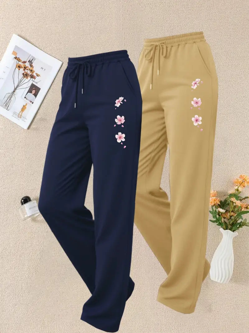 2pcs Women'S Straight-Leg Pants