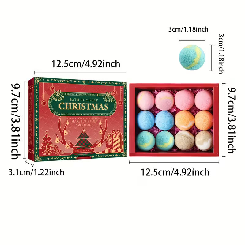 12-Pack Luxury Bath Bomb Gift Set