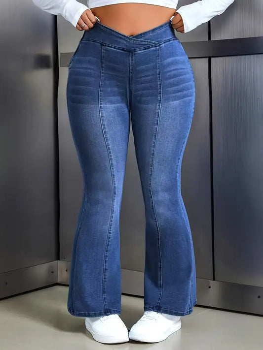 Women'S High-Waisted Flared Jeans