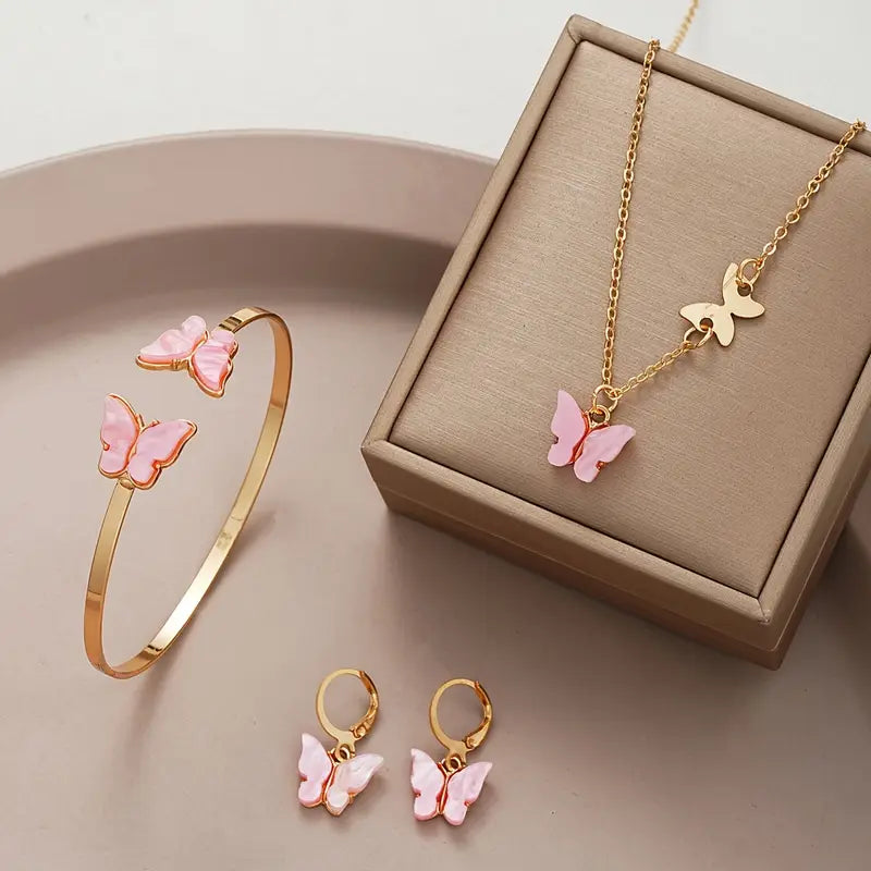 Butterfly Jewelry Set for Women,