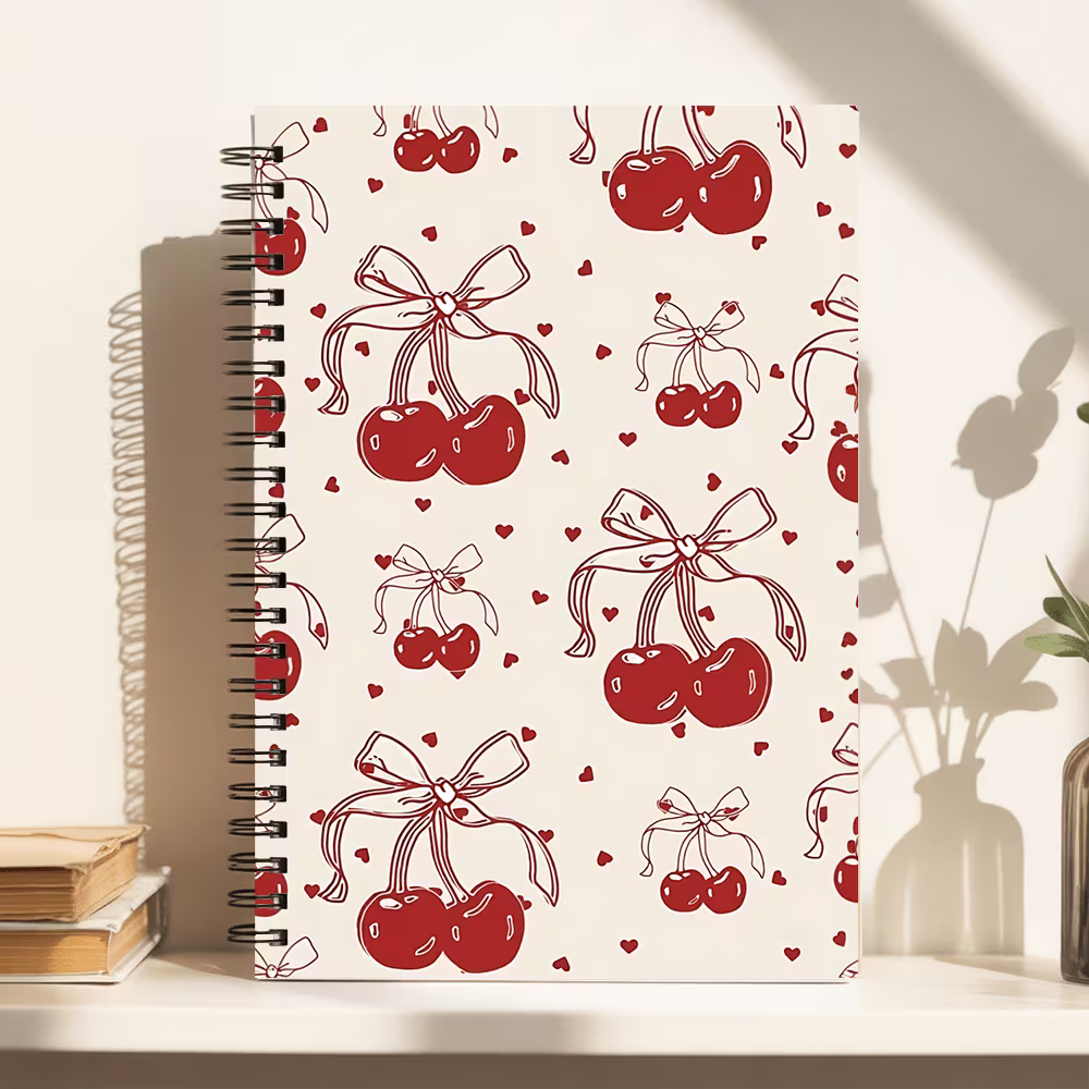 100-Page Cherry Spiral Notebook