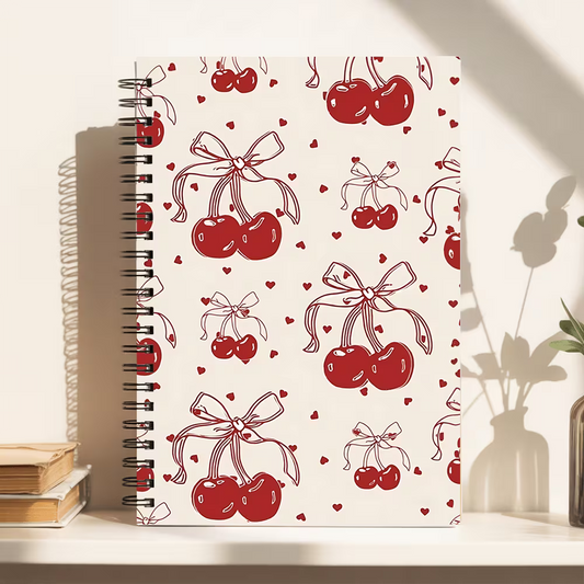 100-Page Cherry Spiral Notebook