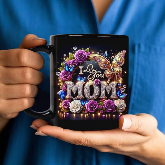 11oz Black Ceramic Coffee Mug-