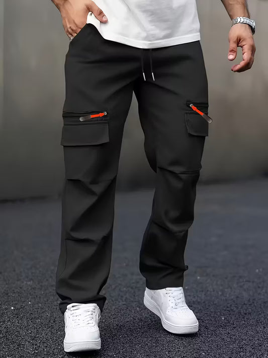 Men's Casual Cargo Pants with Multiple Pockets