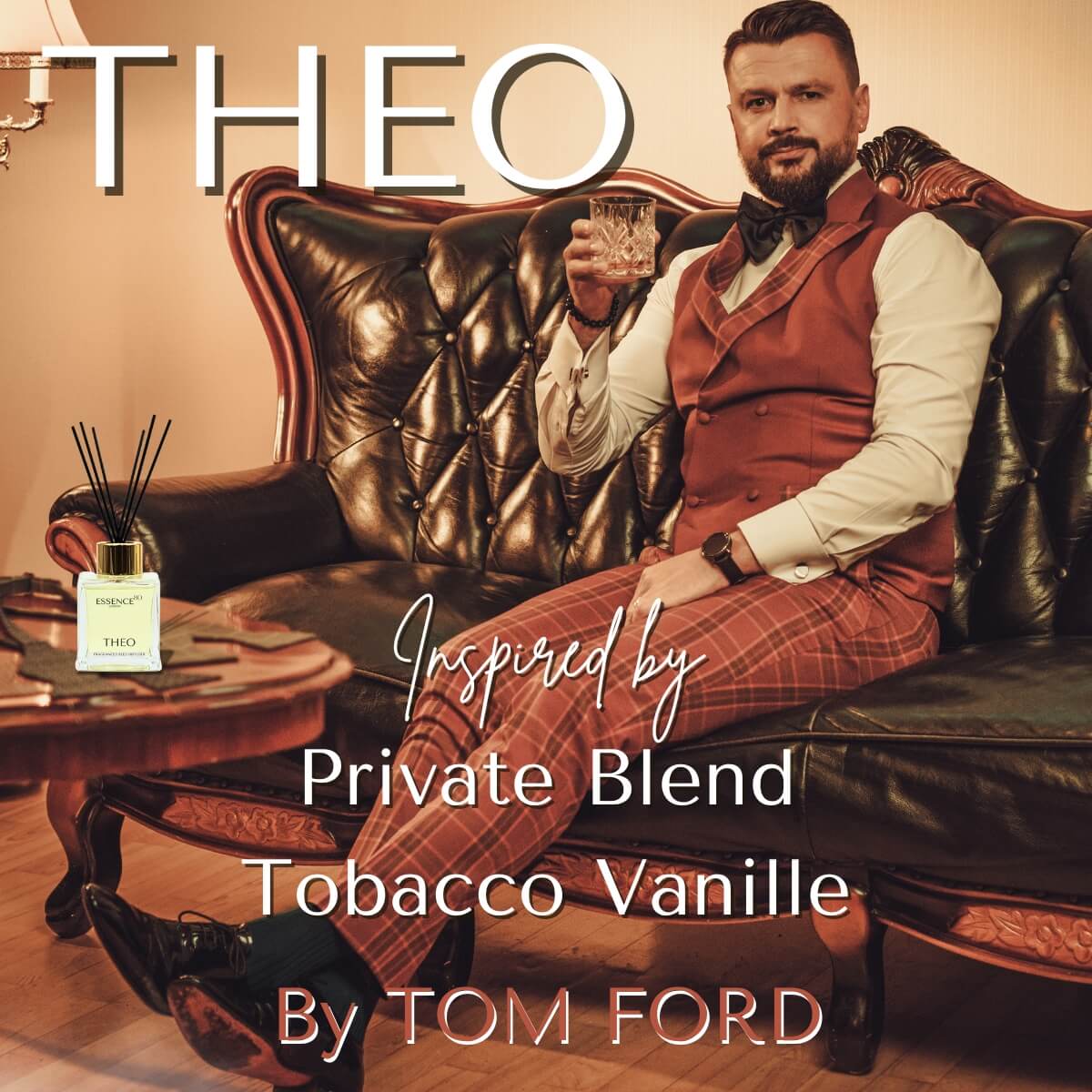 Inspired by Private Blend Tobacco Vanille by Tom Ford - Theo Scented Candle