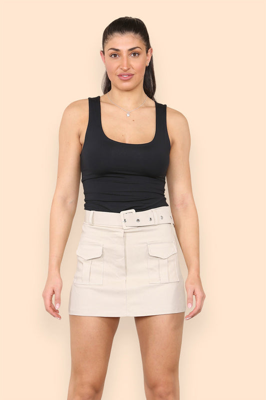 Belted Cargo Skorts