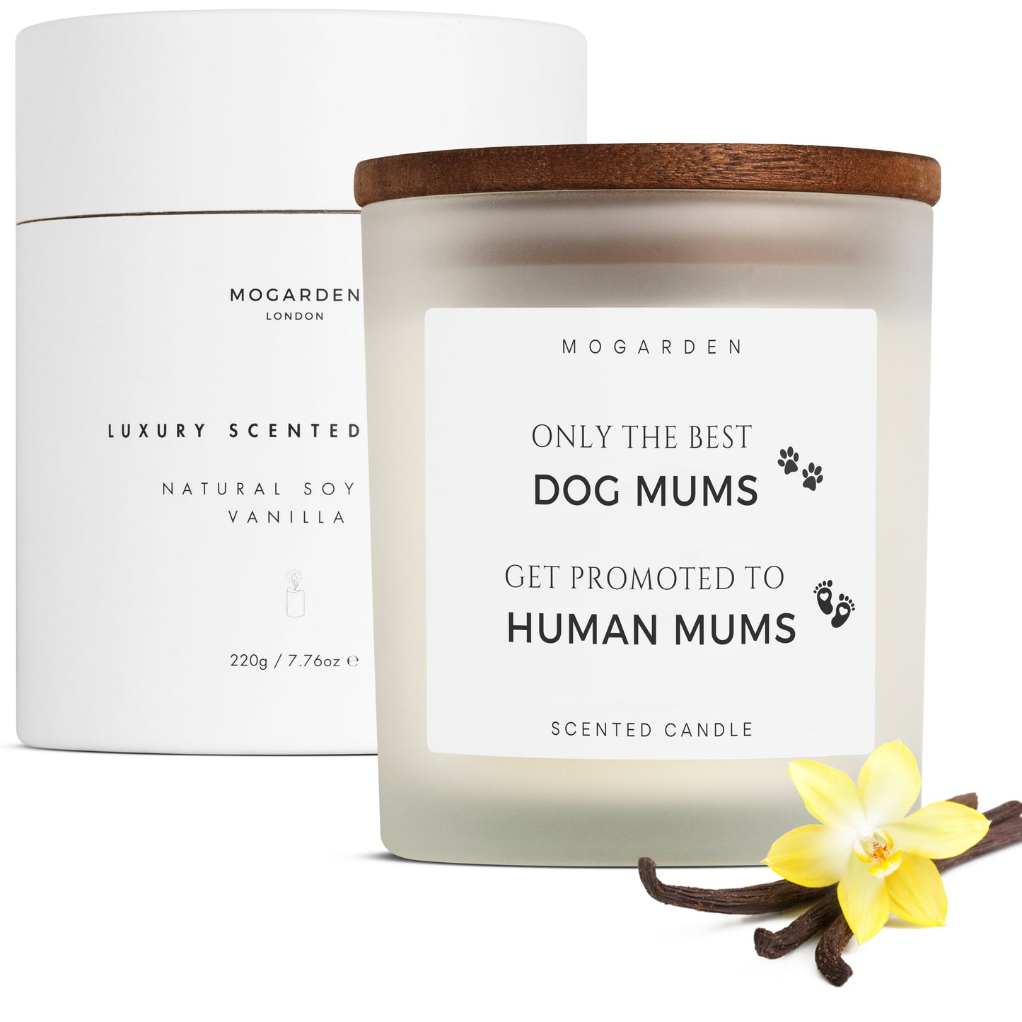 New Mum Candle, New Mum Gift, Luxury Vanilla Candle Pure Soy 220gr