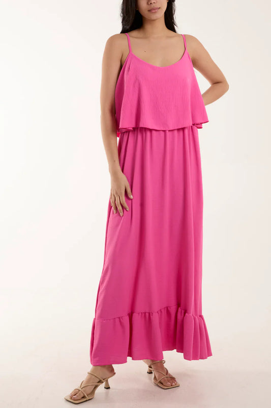 Double Layer Cami Maxi Dress | One Size 8–16